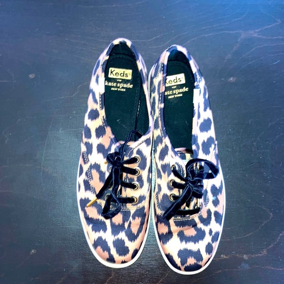 Keds for Kate spade Leppard print sneakers women’s sz 9 EUC - Picture 2 of 10